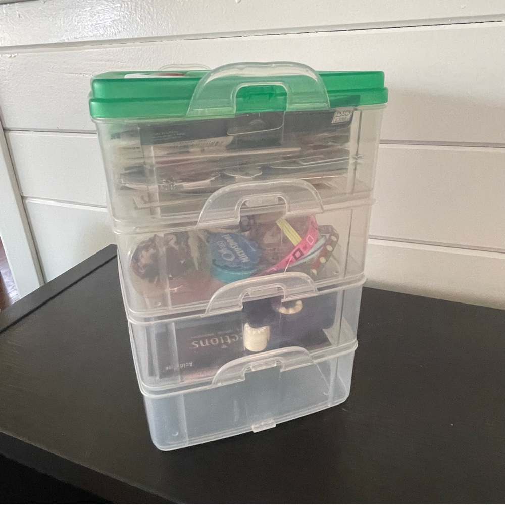 Scrapbooking Supplies Mystery Box Stackable Container Art Craft - Picture 7 of 11